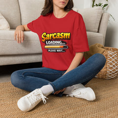 Sarcasm Loading T-Shirt — Funny Graphic Tee with Progress Bar