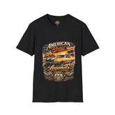 American Road Vintage Tee Unisex — "American Road" Route 66 Retro Car Graphic T-Shirt