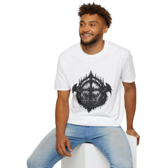 Gothic Cathedral Circle T-Shirt — Dark Architectural Graphic Tee