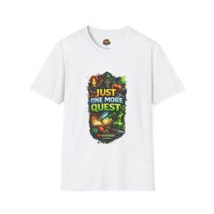 Just One More Quest T-Shirt — Gamer RPG Skull Hood Unisex Graphic Tee