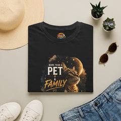 Cat Lover T-Shirt — “More Than a Pet, Family” Graphic Unisex Tee