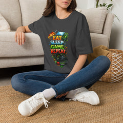 Gaming Tee — "Eat Sleep Game Repeat" Unisex Graphic T-Shirt