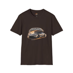 Drive Your Tomorrow T‑Shirt — Futuristic Sports Car Graphic Tee