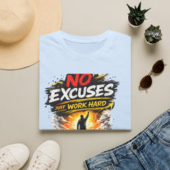 No Excuses 'Just Work Hard' Unisex T-Shirt — Motivational Fitness Tee