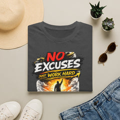 No Excuses 'Just Work Hard' Unisex T-Shirt — Motivational Fitness Tee