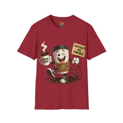 Coffee Cup T‑Shirt Unisex — “Caffeine and Confidence” Retro Coffee Graphic Tee