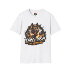 German Shepherd T-Shirt Unisex — "Unleash The Adventure" Graphic Tee