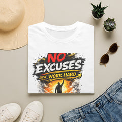 No Excuses 'Just Work Hard' Unisex T-Shirt — Motivational Fitness Tee