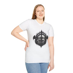 Gothic Cathedral Circle T-Shirt — Dark Architectural Graphic Tee