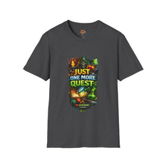 Just One More Quest T-Shirt — Gamer RPG Skull Hood Unisex Graphic Tee
