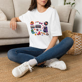Retro 80s Icons Unisex T-Shirt — Cassette, Boombox & Arcade Graphic Tee