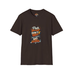 Motivational T-Shirt — "Push Yourself, Don't Quit" Graphic Tee