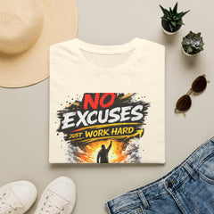 No Excuses 'Just Work Hard' Unisex T-Shirt — Motivational Fitness Tee
