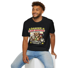 T‑Shirt — "Danger: Sleep Deprived" Unisex Funny Owl Graphic Tee