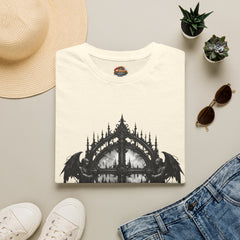 Gothic Cathedral Circle T-Shirt — Dark Architectural Graphic Tee