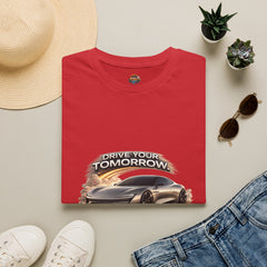Drive Your Tomorrow T‑Shirt — Futuristic Sports Car Graphic Tee