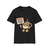 Coffee T-Shirt — “Coffee: Because Adulting Is Hard” Unisex Funny Mug Graphic Tee