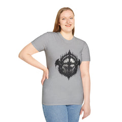 Gothic Cathedral Circle T-Shirt — Dark Architectural Graphic Tee