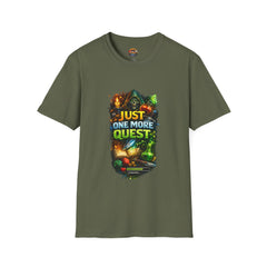 Just One More Quest T-Shirt — Gamer RPG Skull Hood Unisex Graphic Tee