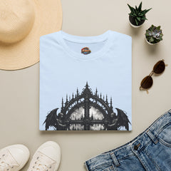 Gothic Cathedral Circle T-Shirt — Dark Architectural Graphic Tee