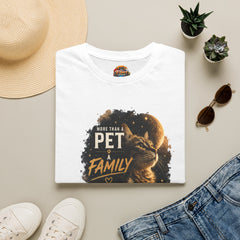 Cat Lover T-Shirt — “More Than a Pet, Family” Graphic Unisex Tee