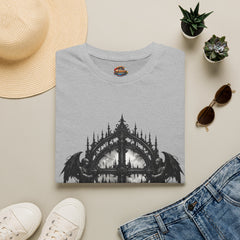 Gothic Cathedral Circle T-Shirt — Dark Architectural Graphic Tee