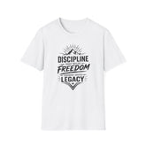 Discipline Today Builds Unisex Freedom T‑Shirt — Motivational Mountain Fitness Tee