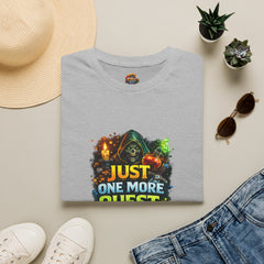 Just One More Quest T-Shirt — Gamer RPG Skull Hood Unisex Graphic Tee