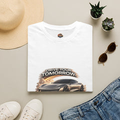 Drive Your Tomorrow T‑Shirt — Futuristic Sports Car Graphic Tee