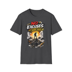 No Excuses 'Just Work Hard' Unisex T-Shirt — Motivational Fitness Tee