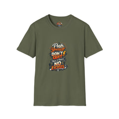 Motivational T-Shirt — "Push Yourself, Don't Quit" Graphic Tee