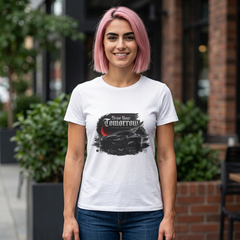 Drive Your Tomorrow T-Shirt — Retro Sports Car Graphic Tee
