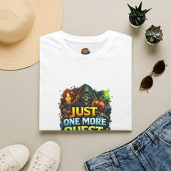 Just One More Quest T-Shirt — Gamer RPG Skull Hood Unisex Graphic Tee