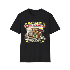 T‑Shirt — "Danger: Sleep Deprived" Unisex Funny Owl Graphic Tee