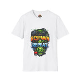 Respawn & Repeat Gamer Unisex T-Shirt — 'Game Over' Retro Controller Design