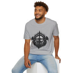Gothic Cathedral Circle T-Shirt — Dark Architectural Graphic Tee
