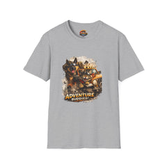 Adventure Buddies T-Shirt Unisex— Dog & Cat Road Trip Graphic Tee