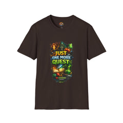 Just One More Quest T-Shirt — Gamer RPG Skull Hood Unisex Graphic Tee