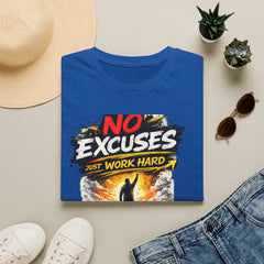 No Excuses 'Just Work Hard' Unisex T-Shirt — Motivational Fitness Tee