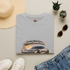 Drive Your Tomorrow T‑Shirt — Futuristic Sports Car Graphic Tee