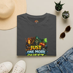 Just One More Quest T-Shirt — Gamer RPG Skull Hood Unisex Graphic Tee