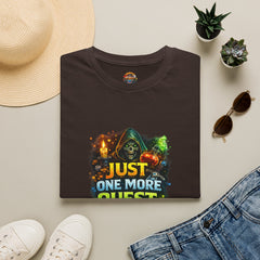 Just One More Quest T-Shirt — Gamer RPG Skull Hood Unisex Graphic Tee
