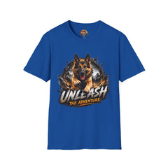 German Shepherd T-Shirt Unisex — "Unleash The Adventure" Graphic Tee