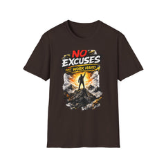 No Excuses 'Just Work Hard' Unisex T-Shirt — Motivational Fitness Tee