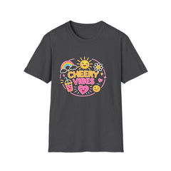 Cheery Vibes T-Shirt Unisex — Sunny Rainbow Smiley Graphic Tee