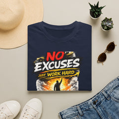 No Excuses 'Just Work Hard' Unisex T-Shirt — Motivational Fitness Tee