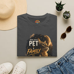 Cat Lover T-Shirt — “More Than a Pet, Family” Graphic Unisex Tee