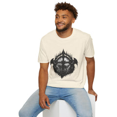 Gothic Cathedral Circle T-Shirt — Dark Architectural Graphic Tee