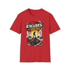 No Excuses 'Just Work Hard' Unisex T-Shirt — Motivational Fitness Tee