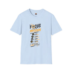 Focus on the Mission Unisex T-Shirt — Motivational Goal-Setting Tee